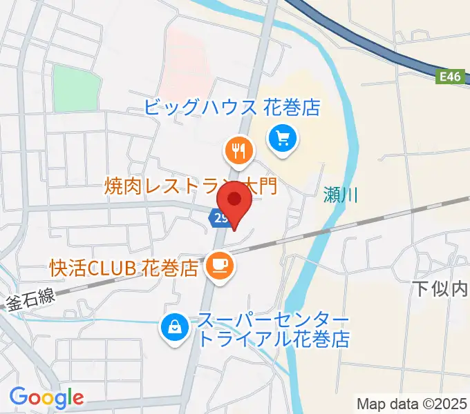 ゲオ花巻店の地図