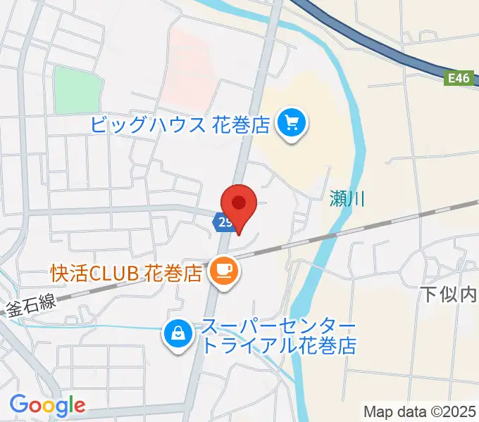 ゲオ花巻店の地図