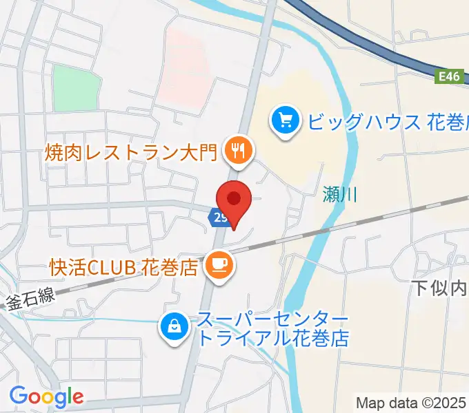 ゲオ花巻店の地図