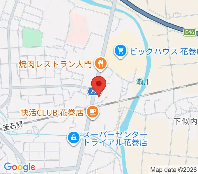 ゲオ花巻店の地図