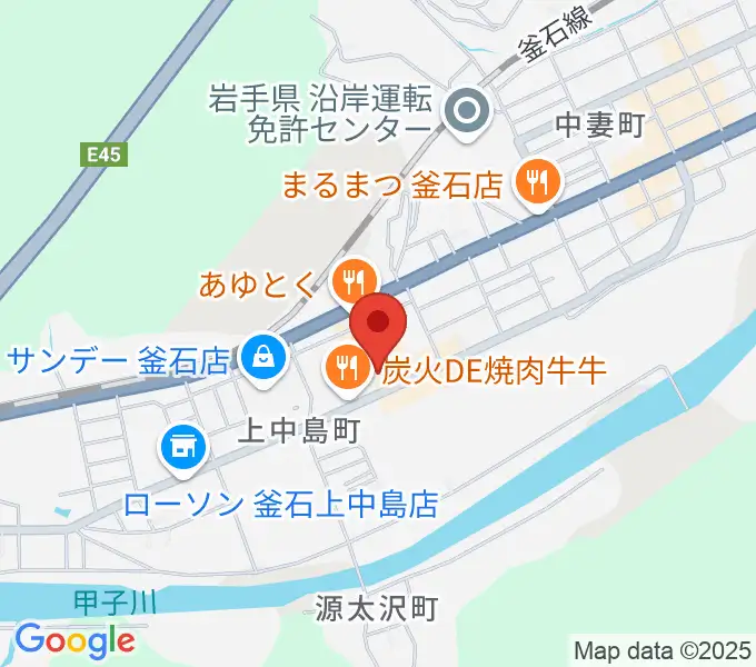 ゲオ釜石店の地図