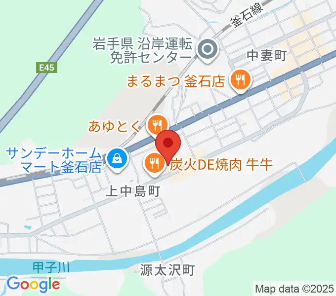 ゲオ釜石店の地図