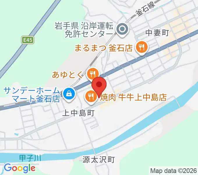 ゲオ釜石店の地図