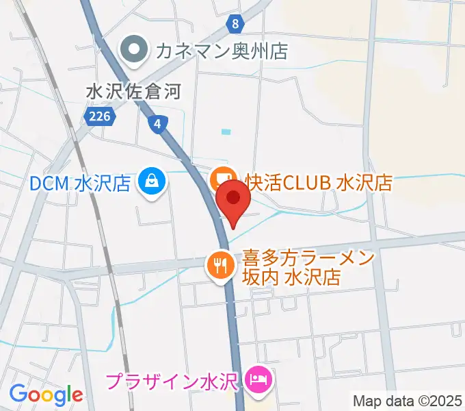 ゲオ奥州水沢佐倉河店の地図