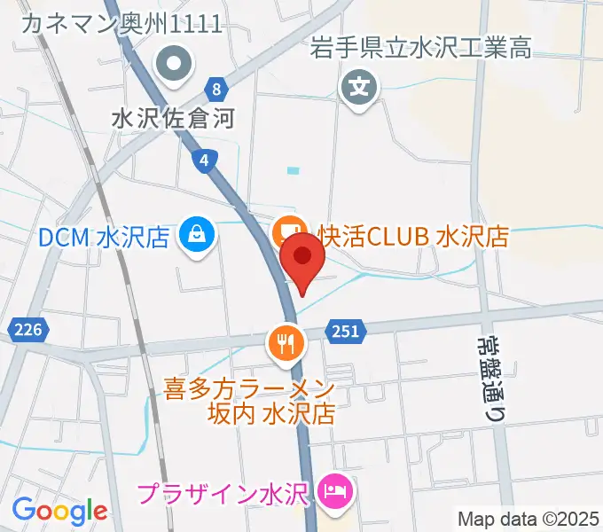 ゲオ奥州水沢佐倉河店の地図