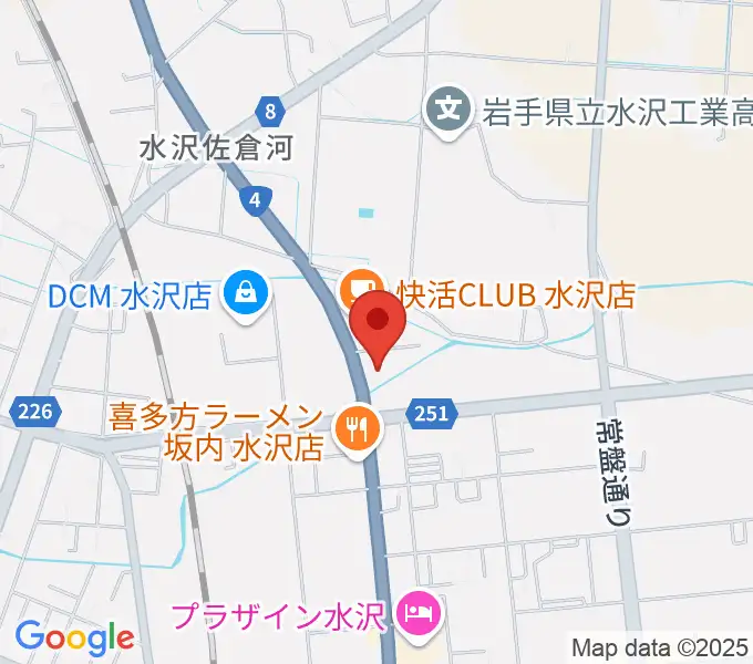ゲオ奥州水沢佐倉河店の地図