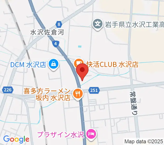 ゲオ奥州水沢佐倉河店の地図