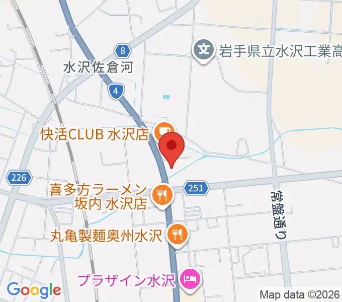 ゲオ奥州水沢佐倉河店の地図