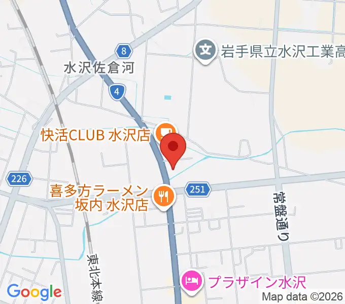 ゲオ奥州水沢佐倉河店の地図