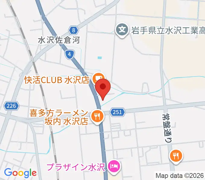 ゲオ奥州水沢佐倉河店の地図