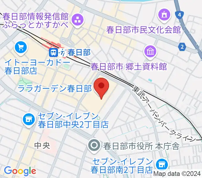 昭和楽器 ユニスタイル春日部の地図