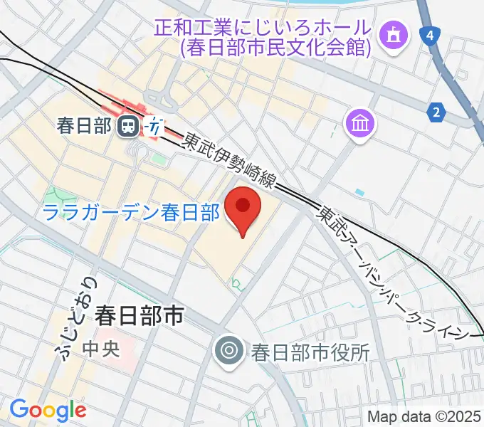 昭和楽器 ユニスタイル春日部の地図