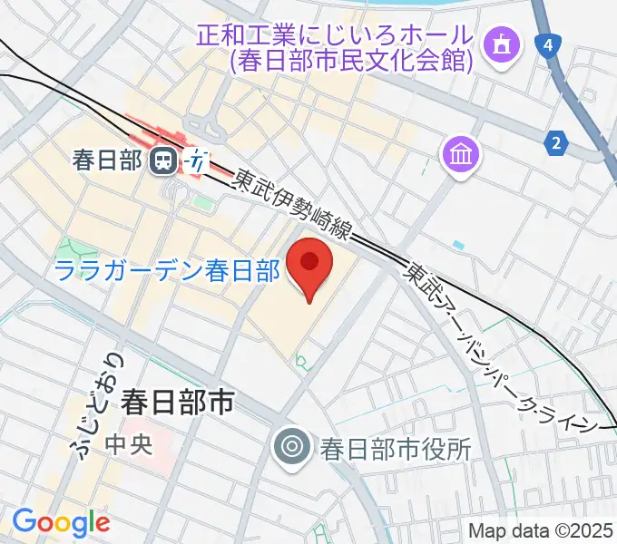 昭和楽器 ユニスタイル春日部の地図