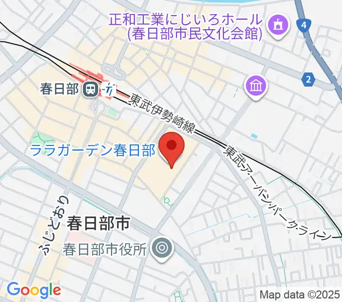 昭和楽器 ユニスタイル春日部の地図