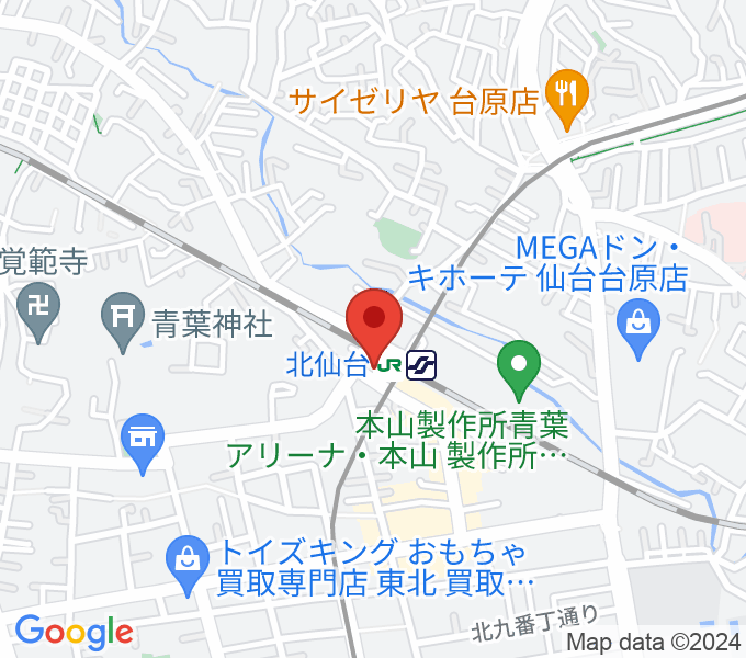 TSUTAYA 北仙台店の場所