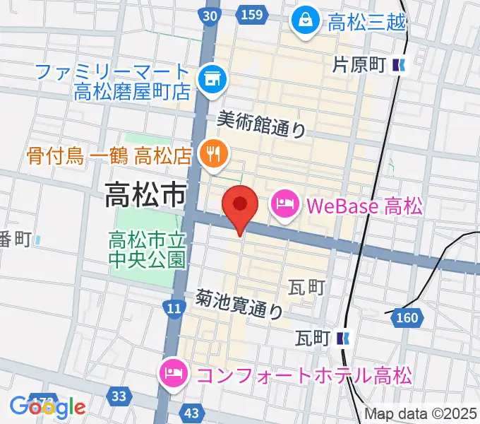 高松GET HALLの地図