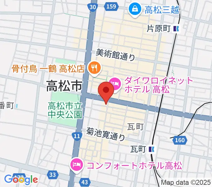 高松GET HALLの地図