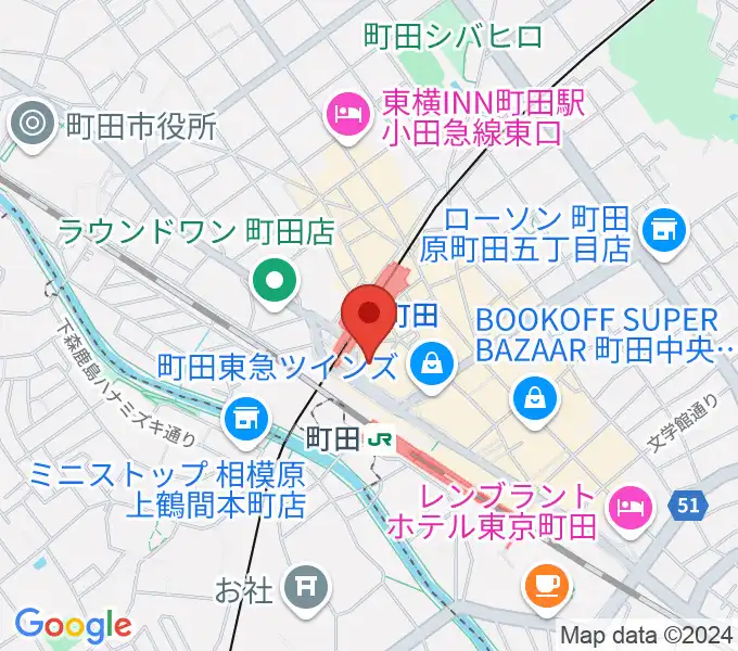 タワーレコード町田店の地図