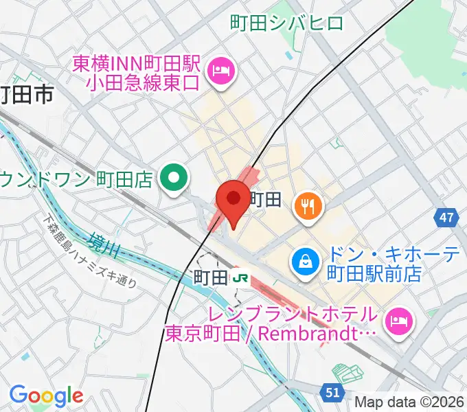 タワーレコード町田店の地図
