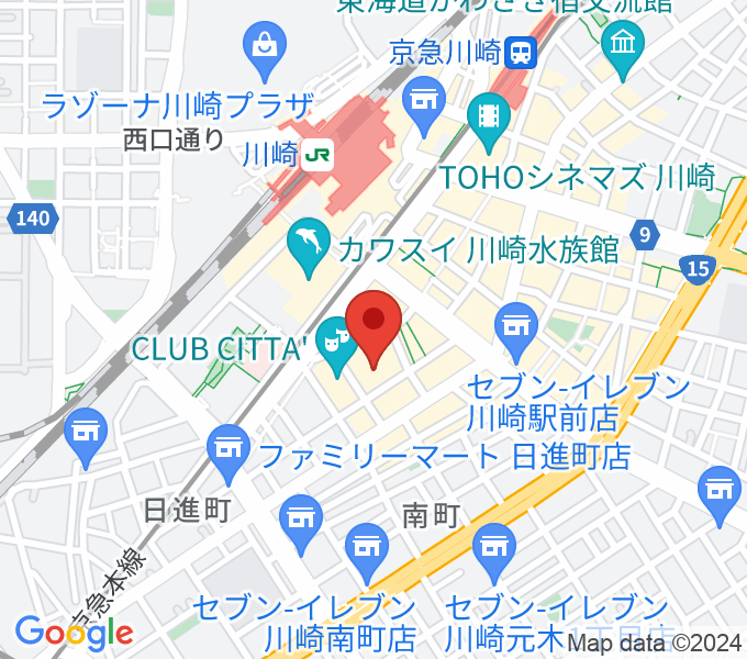 タワーレコード川崎店の場所