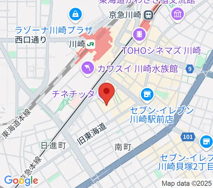 タワーレコード川崎店の地図