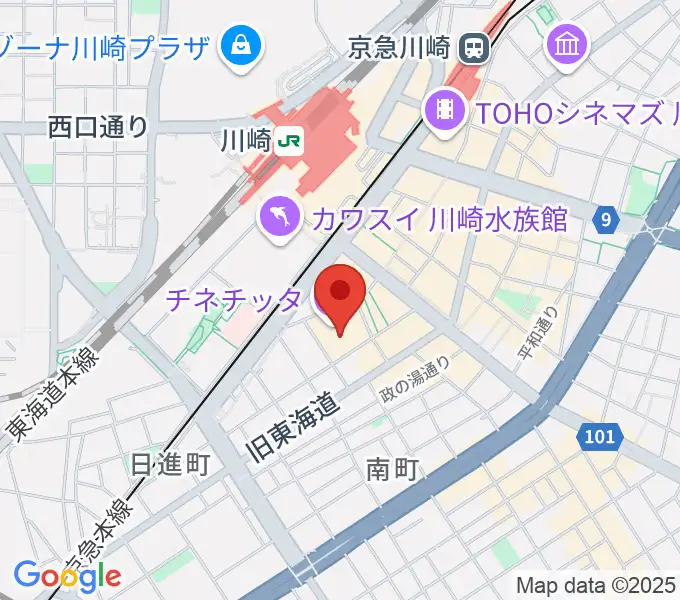 タワーレコード川崎店の地図