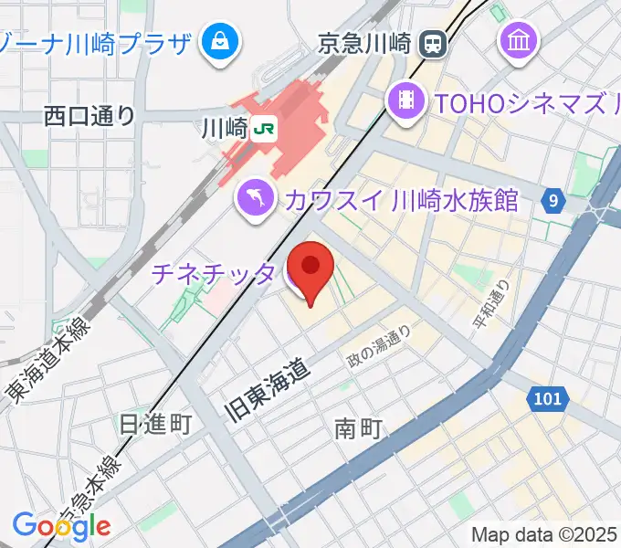 タワーレコード川崎店の地図