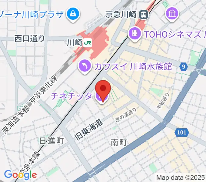 タワーレコード川崎店の地図