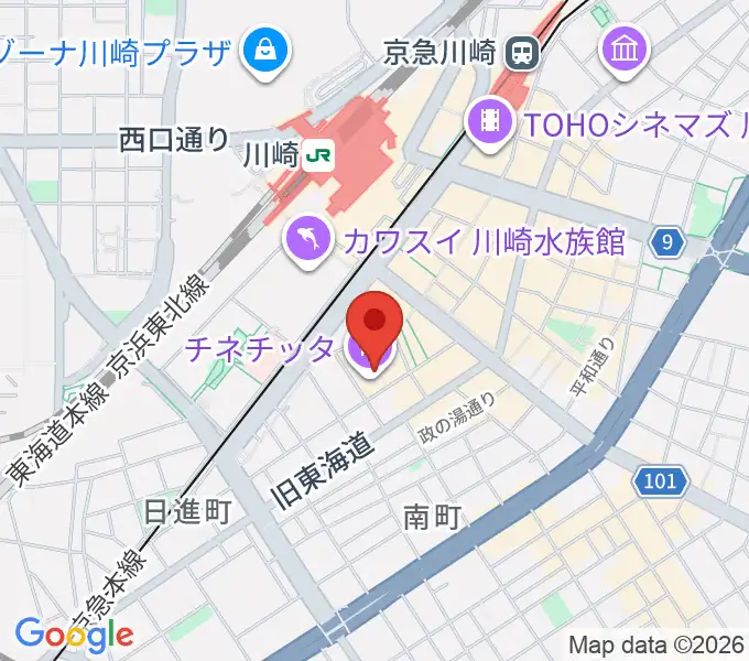 タワーレコード川崎店の地図