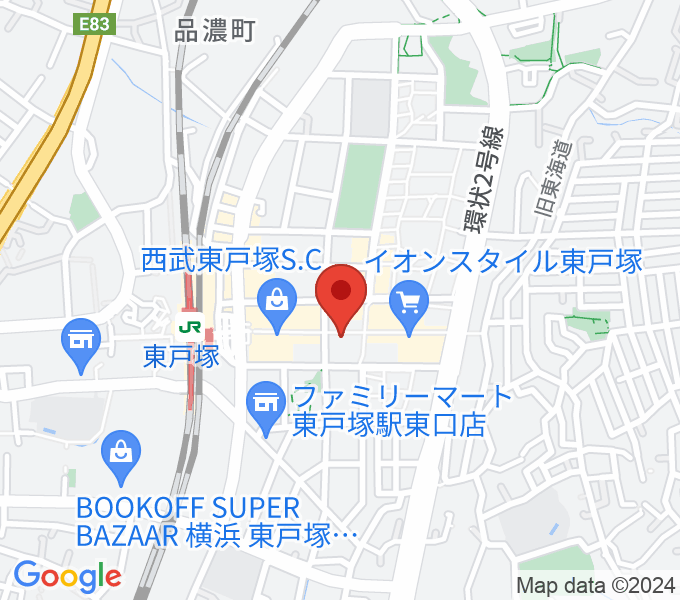 タワーレコード西武東戸塚店の場所