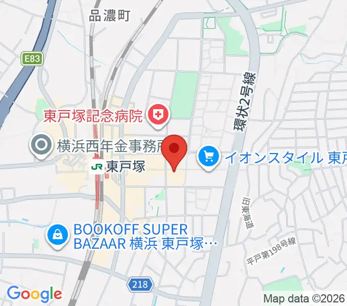 タワーレコード西武東戸塚店の地図