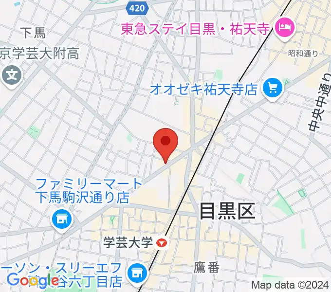 学芸大学メイプルハウスの地図