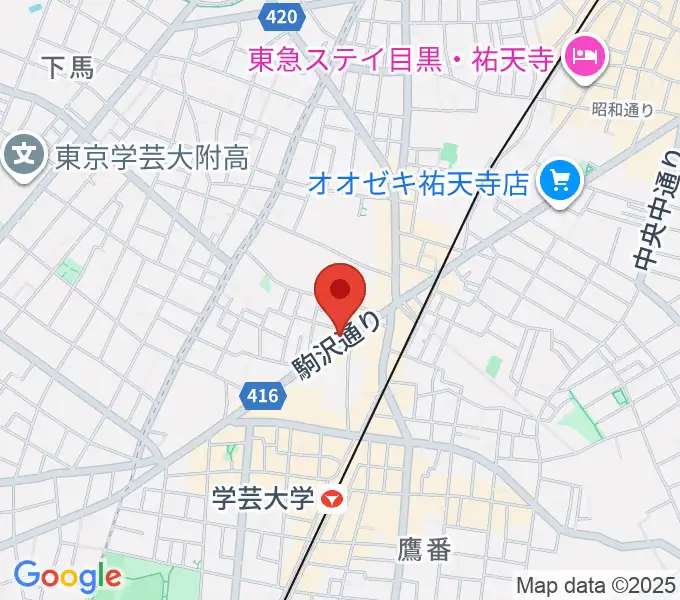学芸大学メイプルハウスの地図