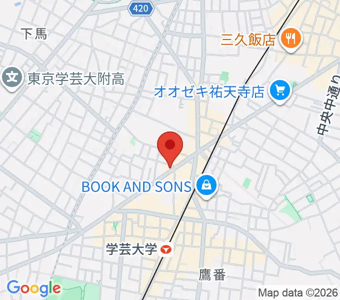 学芸大学メイプルハウスの地図