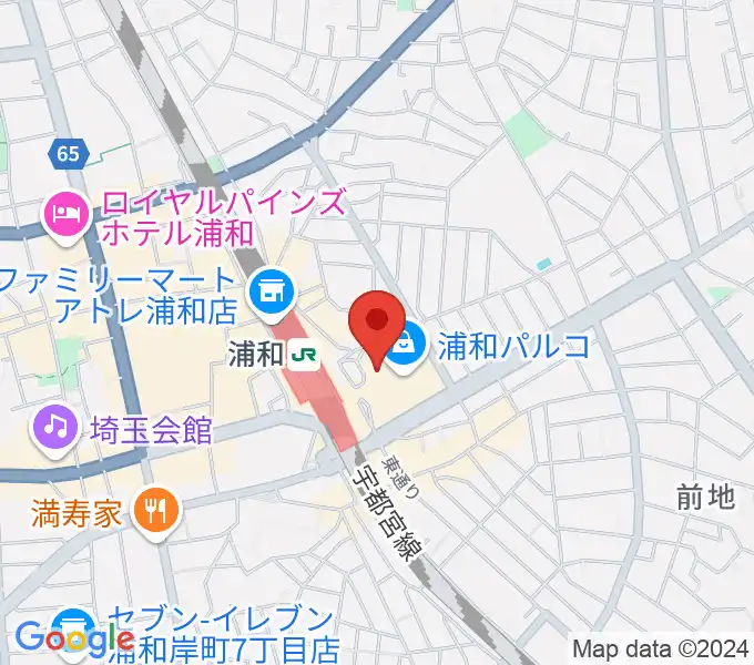 タワーレコード 浦和店の地図