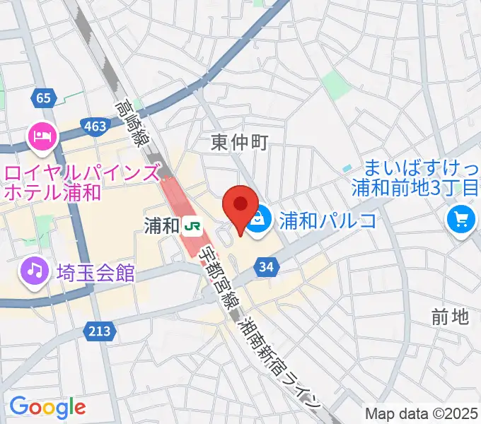 タワーレコード 浦和店の地図