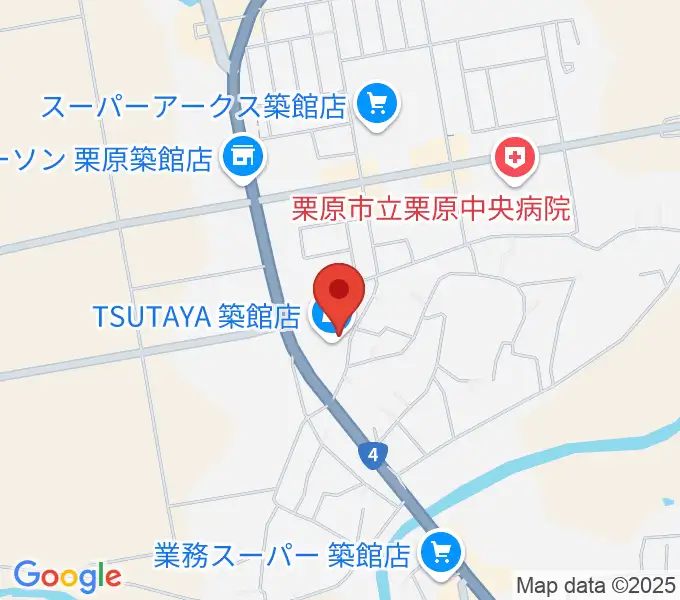 TSUTAYA 築館店の地図