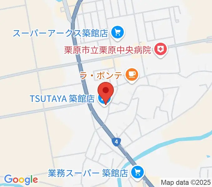 TSUTAYA 築館店の地図