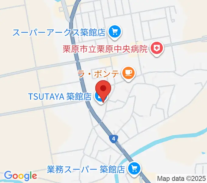 TSUTAYA 築館店の地図