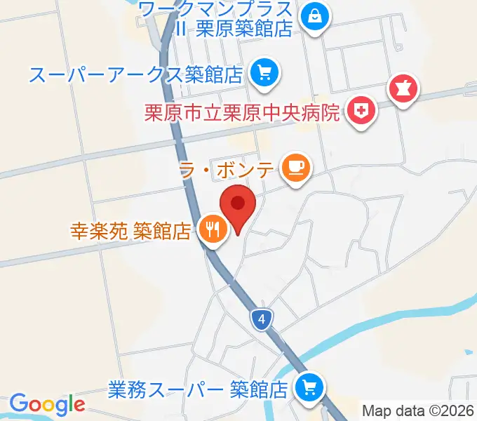TSUTAYA 築館店の地図