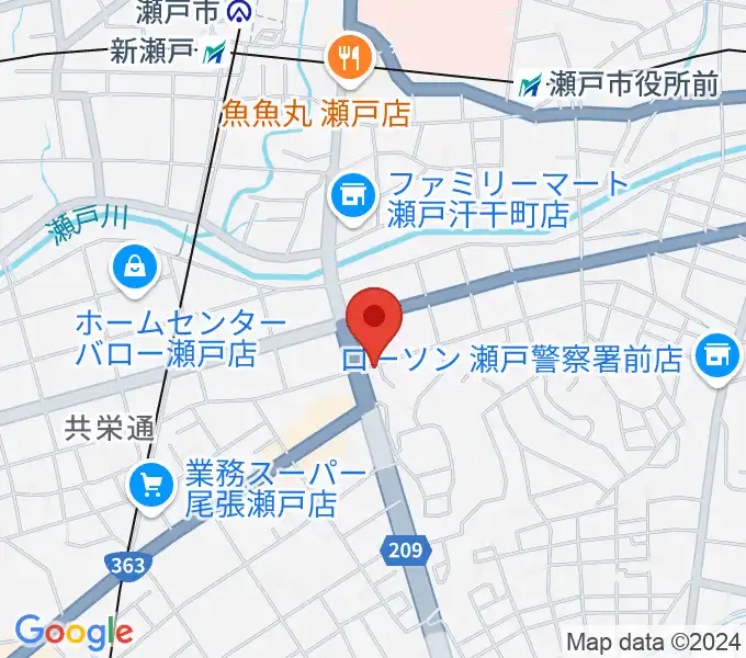 あんのんホールの地図