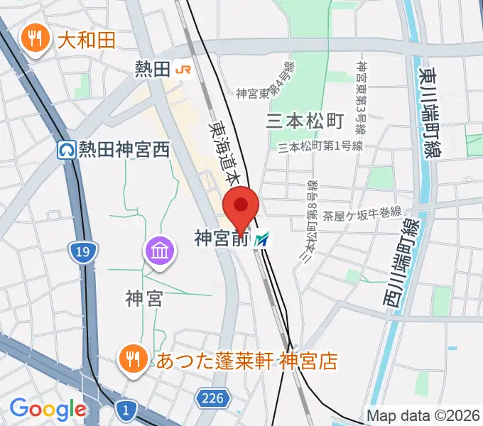 名鉄カルチャースクール神宮前校の地図