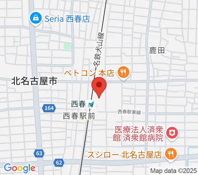 名鉄コミュニティサロン西春の地図
