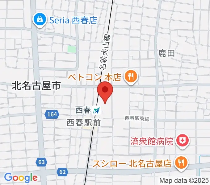 名鉄コミュニティサロン西春の地図