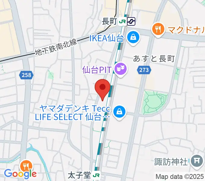 TSUTAYA 長町店の地図
