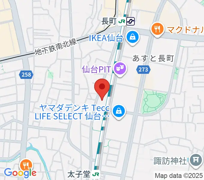 TSUTAYA 長町店の地図