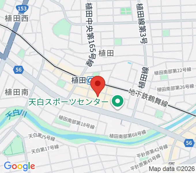 名鉄コミュニティサロン植田の地図