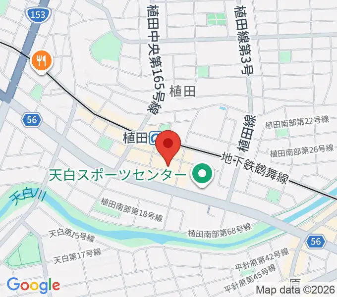 名鉄コミュニティサロン植田の地図