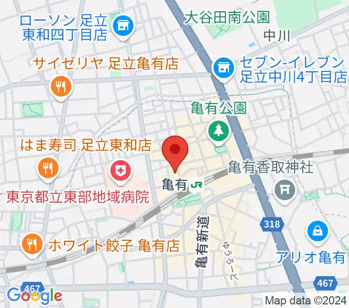 ラクシーボーカルスクールの地図