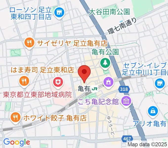 ラクシーボーカルスクールの地図